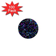 Glitter 1 1  Mini Button Magnet (100 Pack) by MedusArt