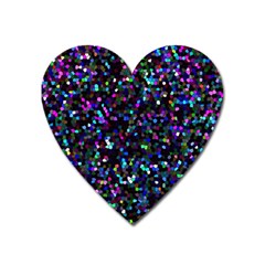 Glitter 1 Magnet (heart) by MedusArt