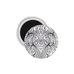 Drawing Floral Doodle 1 1 75  Button Magnet by MedusArt