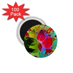 Floral Abstract 1 1 75  Button Magnet (100 Pack) by MedusArt