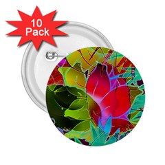 Floral Abstract 1 2 25  Button (10 Pack) by MedusArt