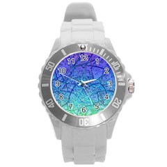 Grunge Art Abstract G57 Round Plastic Sport Watch (l) by MedusArt