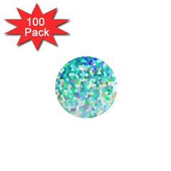 Mosaic Sparkley 1 1  Mini Button Magnet (100 Pack) by MedusArt