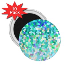 Mosaic Sparkley 1 2 25  Button Magnet (10 Pack) by MedusArt