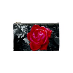 Red Rose Cosmetic Bag (small) by jotodesign