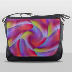 Colored Swirls Messenger Bag by Colorfulart23