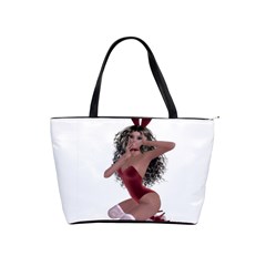 Miss Bunny In Red Lingerie Large Shoulder Bag by goldenjackal