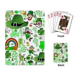 St Patrick s Day Collage Playing Cards Single Design by StuffOrSomething