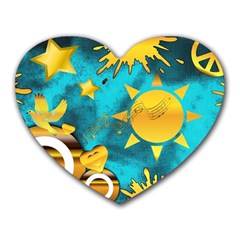 Musical Peace Mouse Pad (heart) by StuffOrSomething