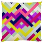 Pink & Yellow No. 1 Large Cushion Case (Two Sided)  Front