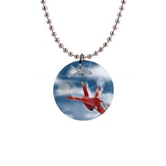 America Jet Fighter Air Force Button Necklace by NickGreenaway