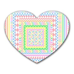 Layered Pastels Mouse Pad (heart) by StuffOrSomething