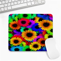 Colorful Sunflowers Large Mouse Pad (rectangle) by StuffOrSomething