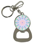 Soft Rainbow Star Mandala Bottle Opener Key Chain Front