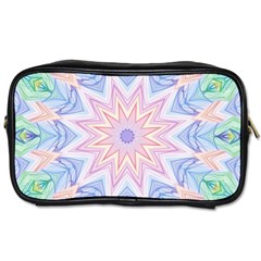 Soft Rainbow Star Mandala Travel Toiletry Bag (two Sides) by Zandiepants