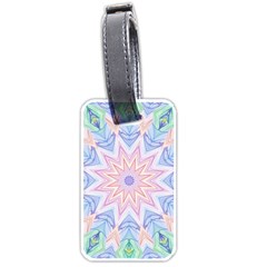 Soft Rainbow Star Mandala Luggage Tag (one Side) by Zandiepants