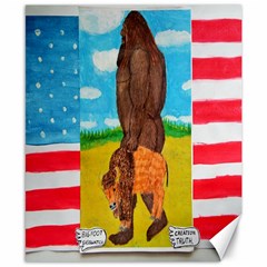 Big Foot,bison U,s,a, Flag Canvas 8  X 10  (unframed) by creationtruth