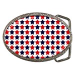 Patriot Stars Belt Buckle (Oval) Front