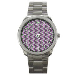 Pattern Sport Metal Watch by Siebenhuehner