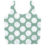 Jade Green Polkadot Reusable Bag (XL) Front