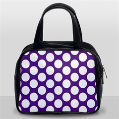 Purple Polkadot Classic Handbag (two Sides) by Zandiepants