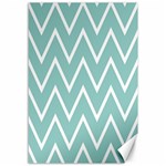 Blue And White Chevron Canvas 12  x 18  (Unframed) 11.88 x17.36  Canvas - 1