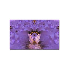 Artsy Purple Awareness Butterfly Sticker (rectangle) by FunWithFibro