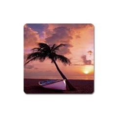 Sunset At The Beach Magnet (square) by StuffOrSomething