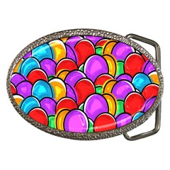 Colored Easter Eggs Belt Buckle (oval) by StuffOrSomething