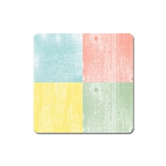 Pastel Textured Squares Magnet (square) by StuffOrSomething