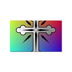 Cross Sticker (rectangle) by Siebenhuehner