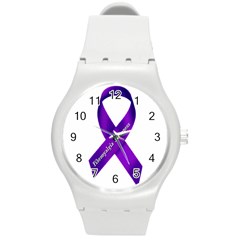 Fibro Awareness Ribbon Plastic Sport Watch (medium) by FunWithFibro