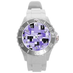 Purple Pain Modular Plastic Sport Watch (large) by FunWithFibro