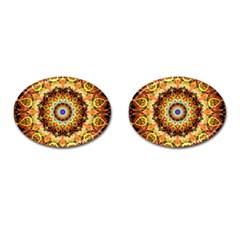 Ochre Burnt Glass Cufflinks (oval) by Zandiepants