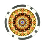 Ochre Burnt Glass Poker Chip Front