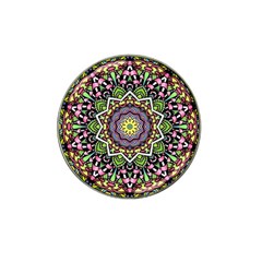 Psychedelic Leaves Mandala Golf Ball Marker (for Hat Clip) by Zandiepants