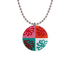 Flower Button Necklace