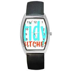 Tidy Bitcheslarge1 Fw Tonneau Leather Watch by tidybitches