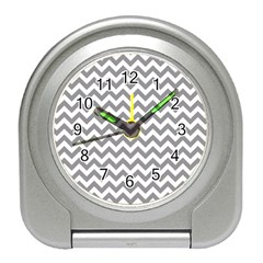 Grey And White Zigzag Desk Alarm Clock