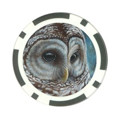 Barred Owl Poker Chip by TonyaButcher