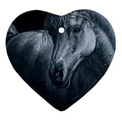 Equine Grace  Heart Ornament by TonyaButcher