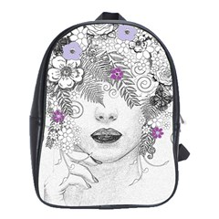 Flower Child Of Hope School Bag (xl) by FunWithFibro