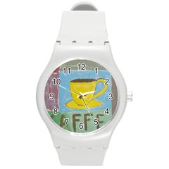 Kaffe Painting Plastic Sport Watch (medium) by StuffOrSomething