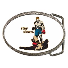 Stay Down Boxing Belt Buckle by MegaSportsFan