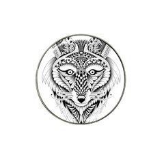 Ornate Foxy Wolf Golf Ball Marker 4 Pack (for Hat Clip) by Zandiepants