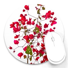 Red Petals 8  Mouse Pad (round)