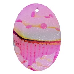 Cupcakes Covered In Sparkly Sugar Oval Ornament by StuffOrSomething