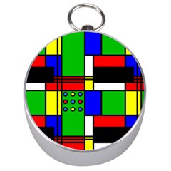 Mondrian Silver Compass by Siebenhuehner