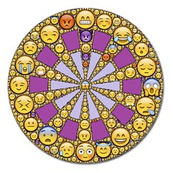 Circle Of Emotions Magnet 5  (round) by FunWithFibro