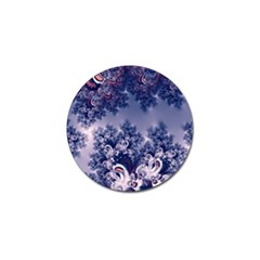 Pink And Blue Morning Frost Fractal Golf Ball Marker 10 Pack by Artist4God